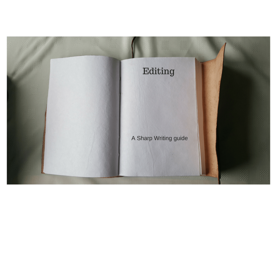 Editing your work is a vital part of writing, and this post deals with the basics of that