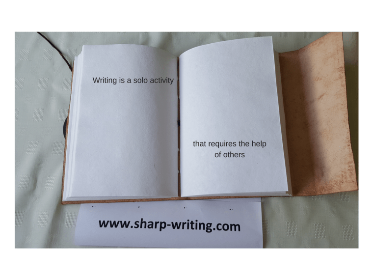 Writing is a solo activity that requires the help of others