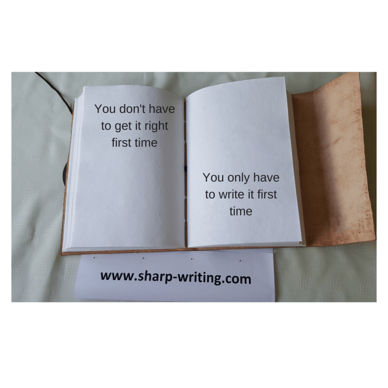 Too many people try to edit as they go. This is a mistake and gave rise to the mantra, "You don't have to get it right first time, you only have to write first time."