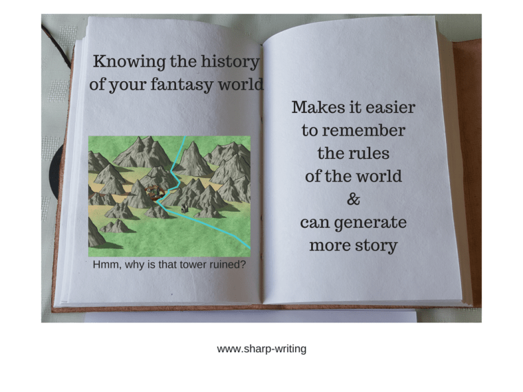 knowing the history of your world helps you remember the rules of the world and can generate story